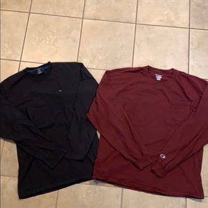 Champion and Tommy Hilfiger Long Sleeve